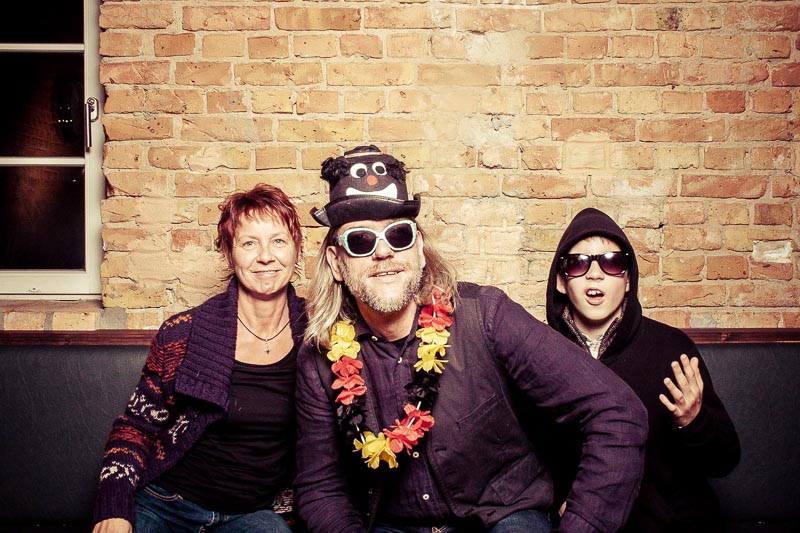 lustiges Familien Photo Booth Bild
